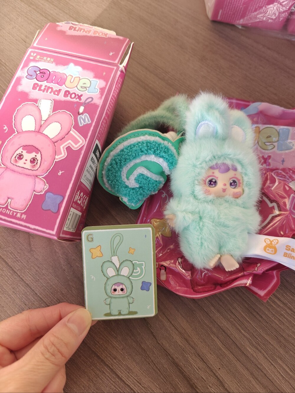 Samuel Blind Box Plush Figures & Pink Green NWT